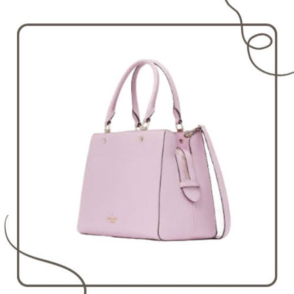 Kate Spade Leila Quartz Pink Medium Satchel Triple Compartment NWT - Picture 3 of 6